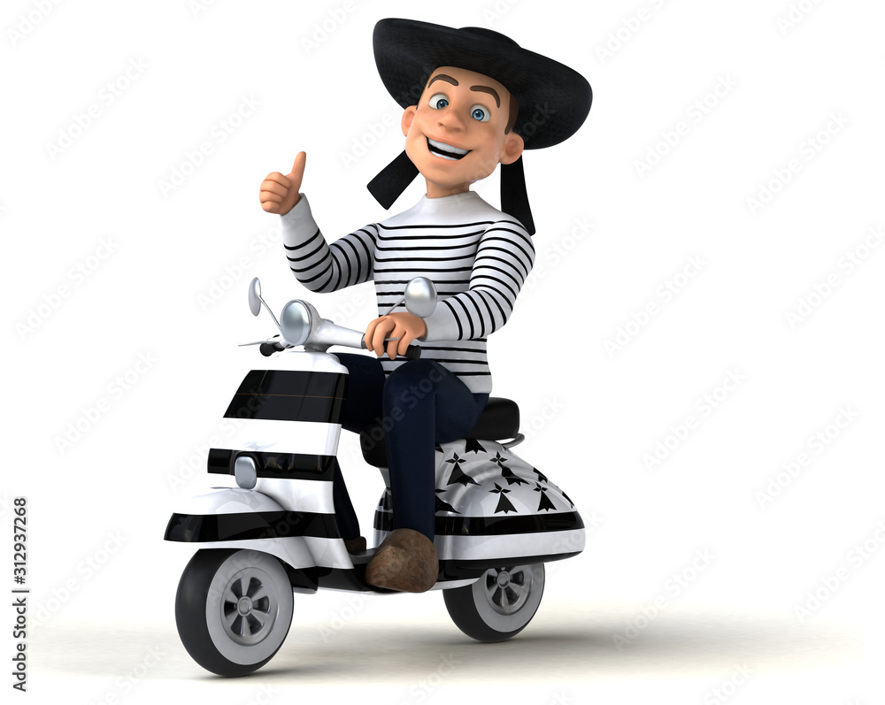 Obraz premium Fun 3d cartoon breton character