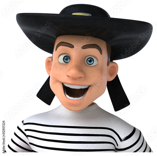 Fun 3d cartoon breton character photo