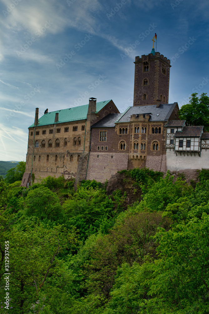 Blick auf die Wartburg Eisenach Thüringen Deutschland