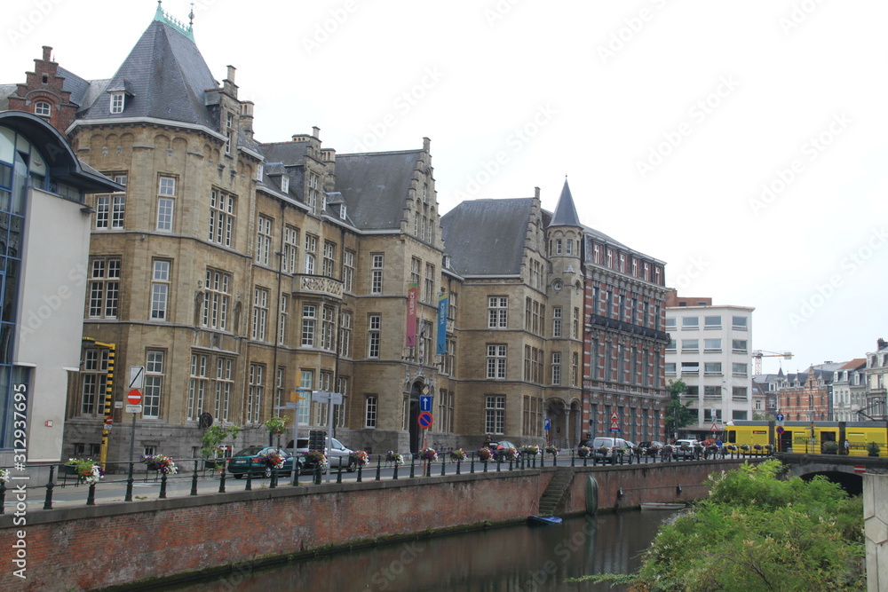 Belgium architecture buildings streets in Bruges