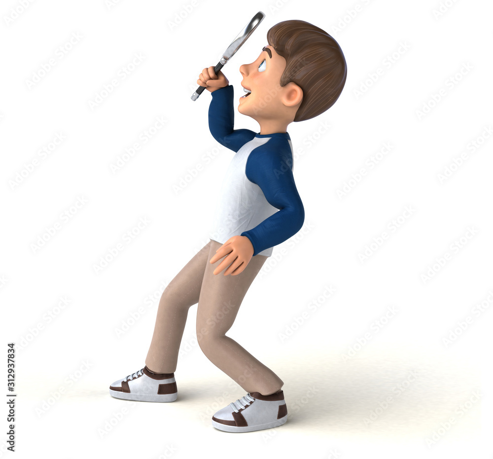 3D cartoon character fun teenager 3D cartoon character fun teenager
