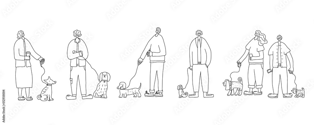 Dog walking. Human rerson with dog. Vector design. Dog walking. Human rerson with dog. Vector design.