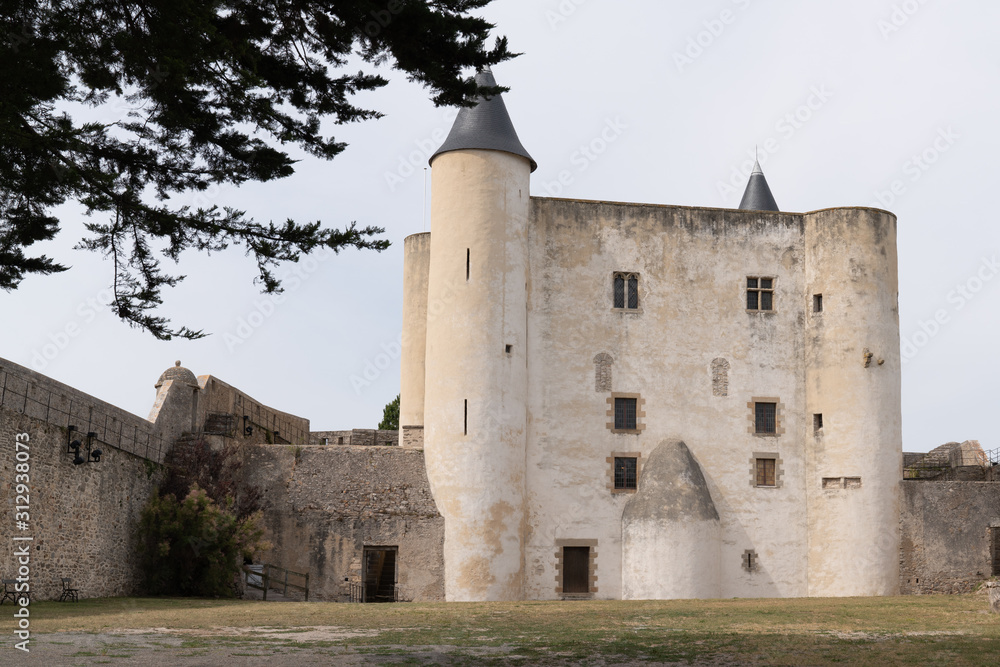 Medieval château in ile de noirmoutier island castle in Vendée France Brittany