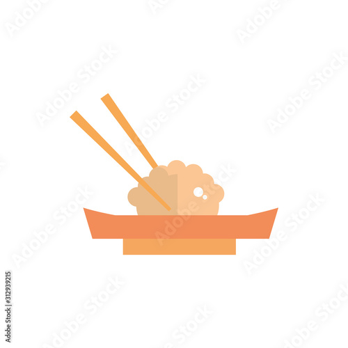 dim sum with chopsticks culture traditional japan icon