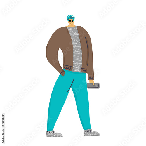 Young adult characters isolated Vector flat design