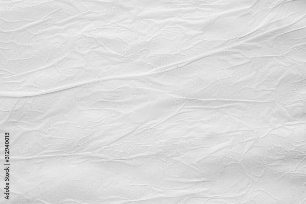 Blank white crumpled creased torn paper poster texture surface background Blank white crumpled creased torn paper poster texture surface background