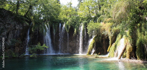 Cascata nel Parco Nazionale di Plitvice in Croazia