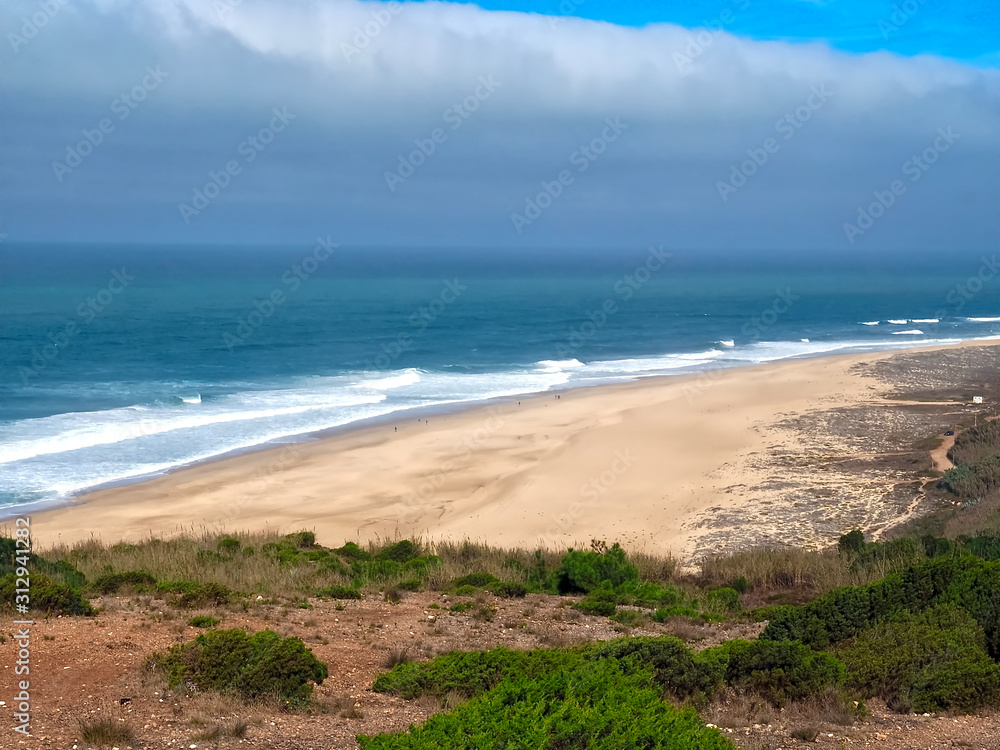 North beach of Nazare in Portugal