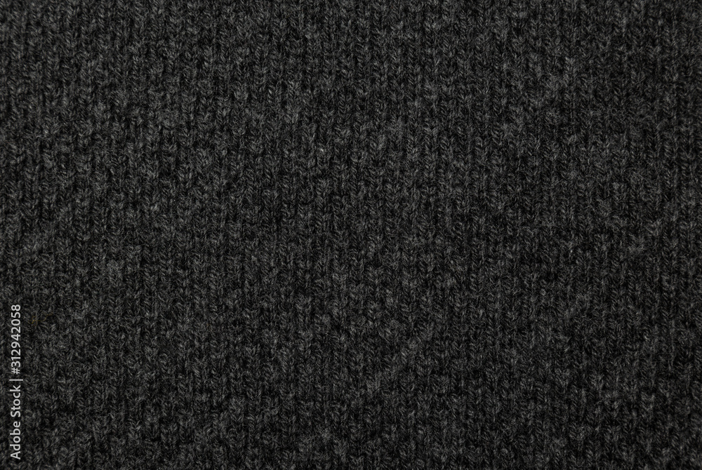 Fototapeta premium Black fabric texture, Cloth pattern background.