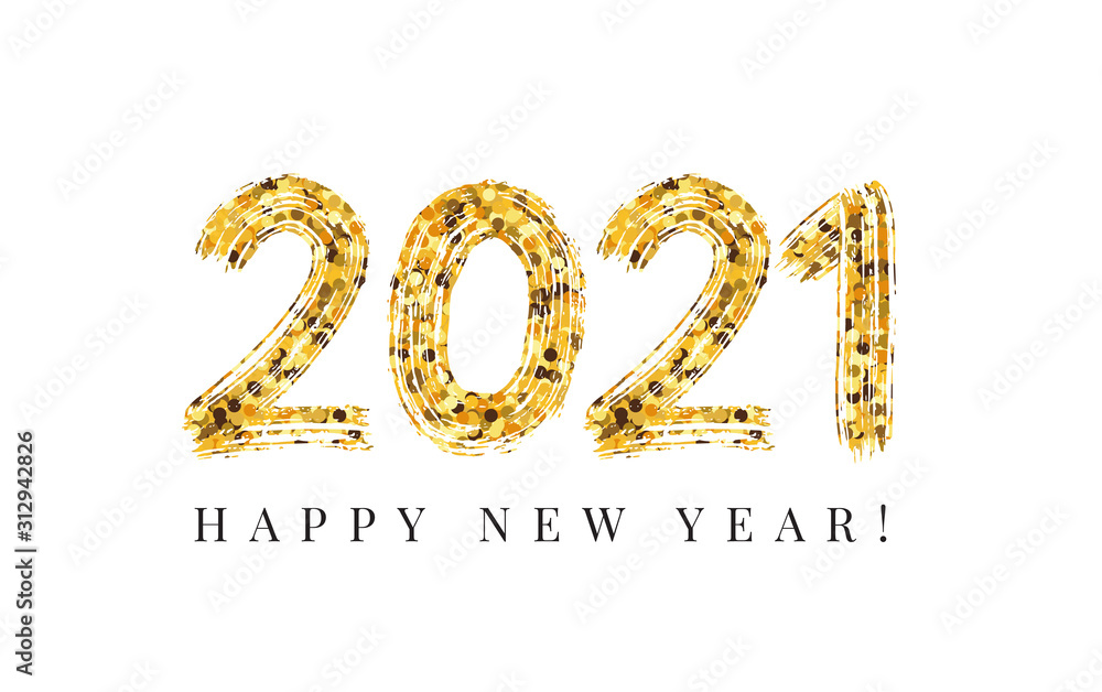 2021 Happy New Year. Design template. Celebration typography poster, banner or greeting card. Vector Illustration 2021 Happy New Year. Design template. Celebration typography poster, banner or greeting card. Vector Illustration