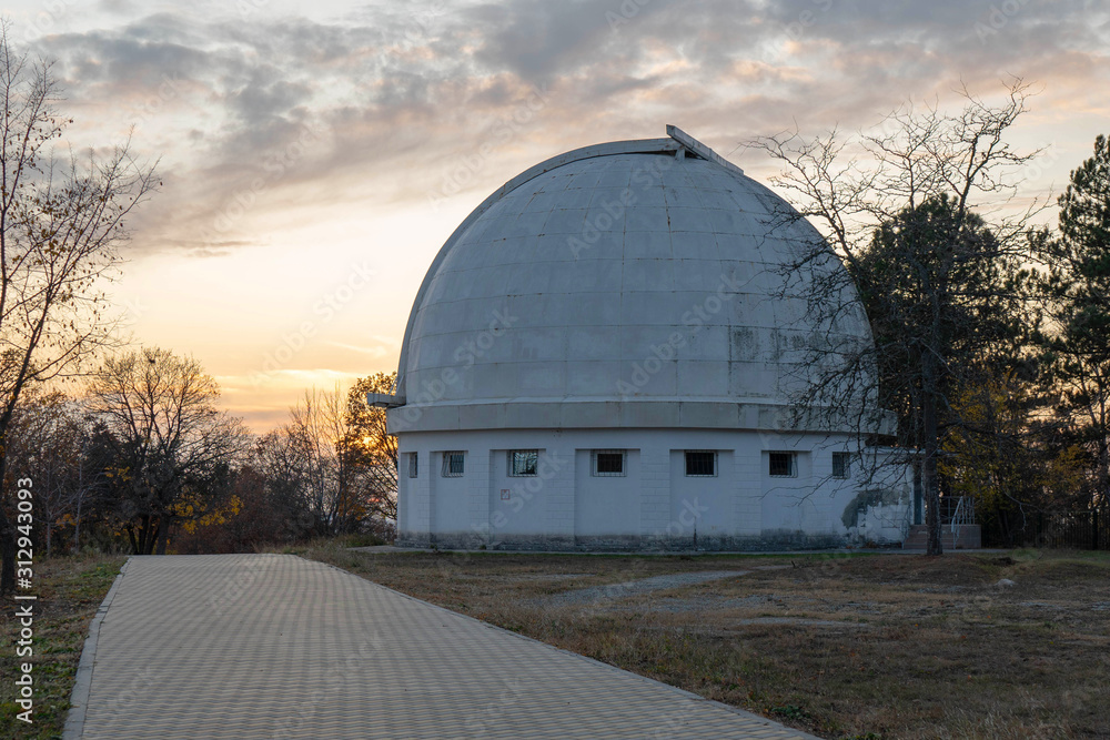 building observatory at sunset observing the stars the sun space