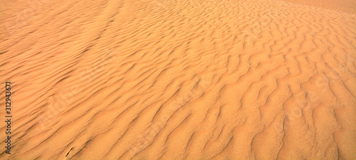 Beautiful desert with yellow sand. Nature texture.