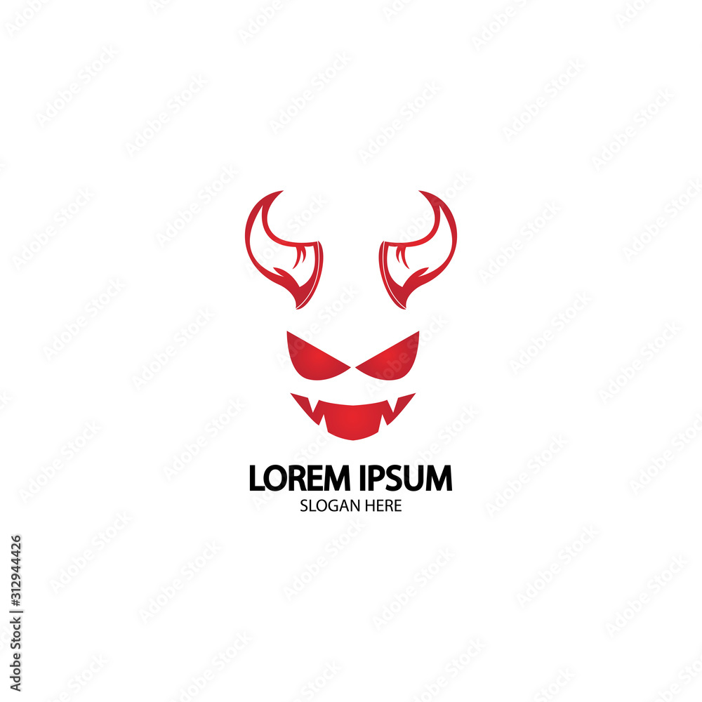 Devil logo vector icon template Devil logo vector icon template