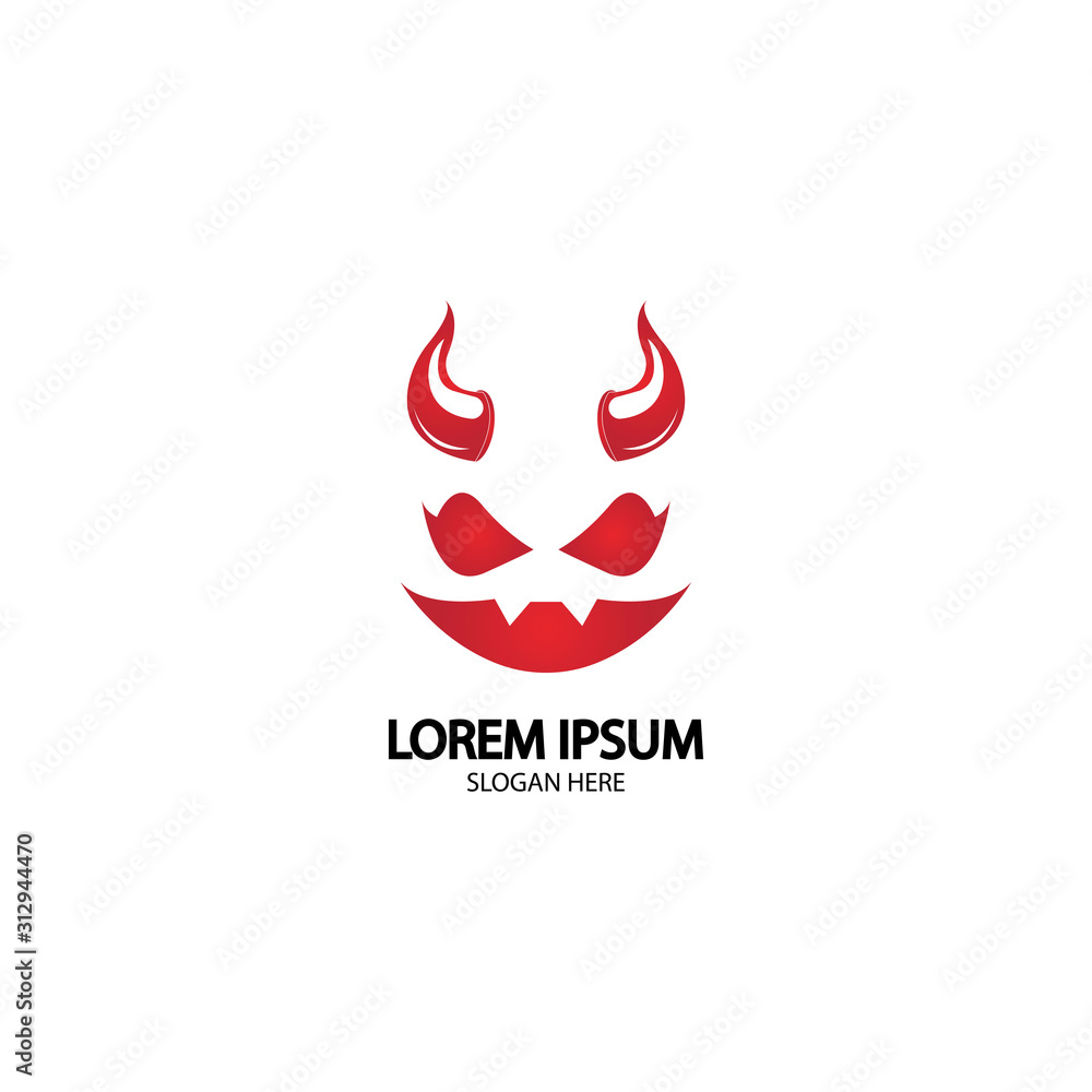 Devil logo vector icon template Devil logo vector icon template