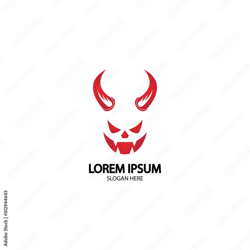 Devil logo vector icon template Devil logo vector icon template