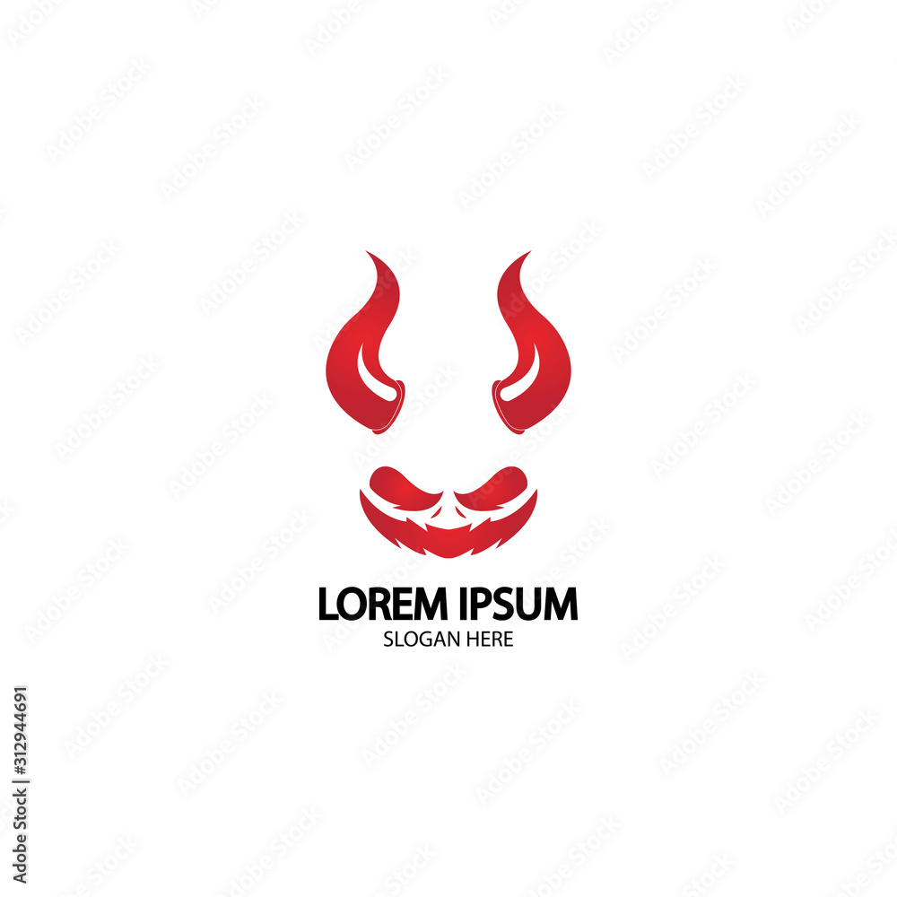 Devil logo vector icon template Devil logo vector icon template