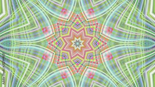 Kaleidoscope Mandala Art Design Abstract Background