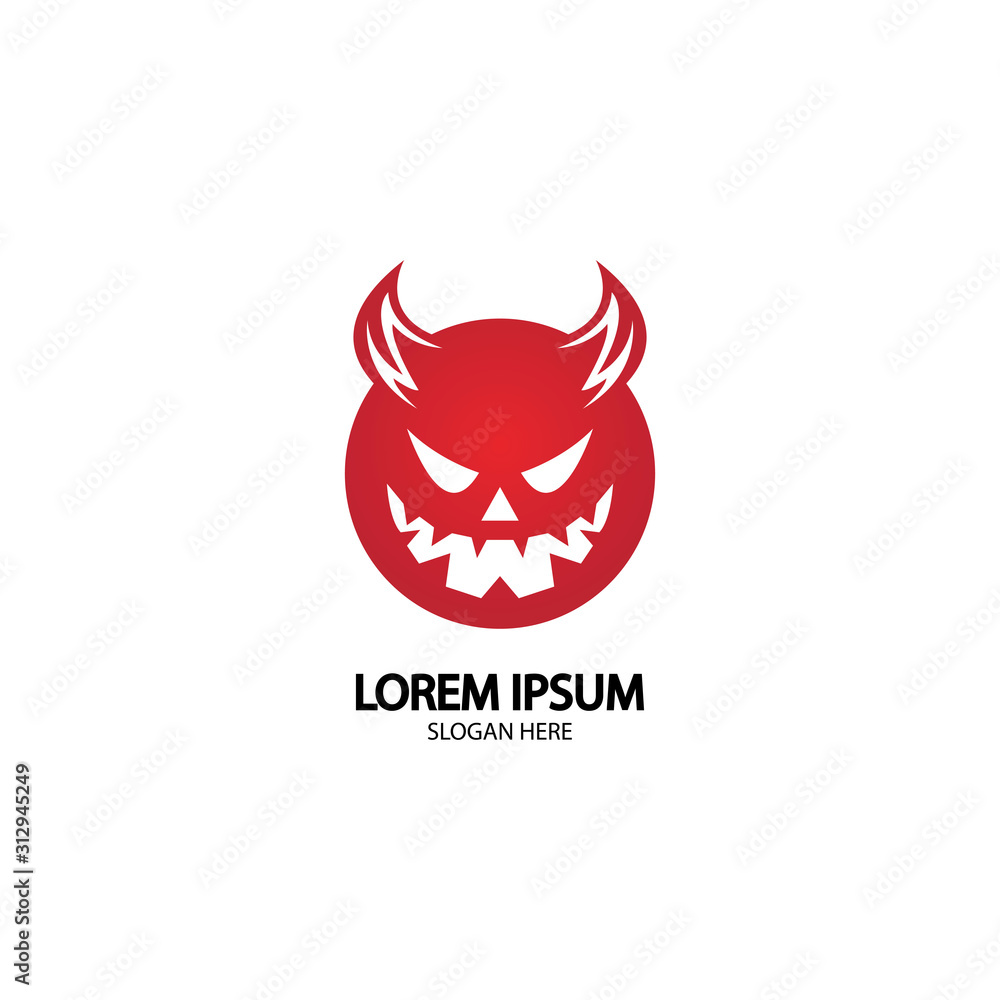 Devil logo vector icon template Devil logo vector icon template