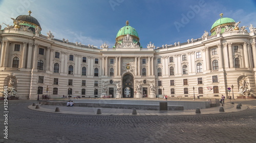 Hofburg palace timelapse hyperlapse in Vienna, Austria. © neiezhmakov