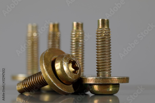 Specially designed screws already with washers