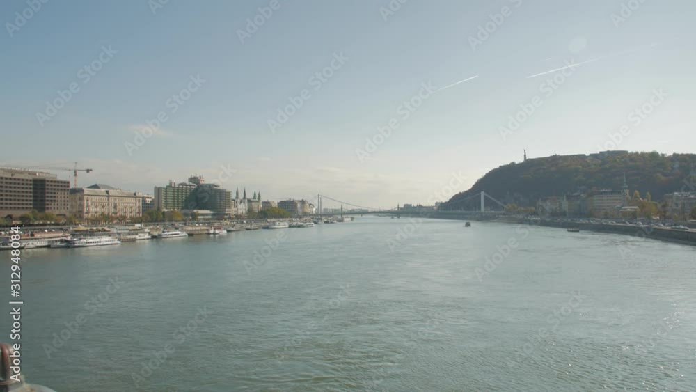 Danube river Budapest Hungary Elisabeth Bridge landscape cityscape panorama Danube river Budapest Hungary Elisabeth Bridge landscape cityscape panorama