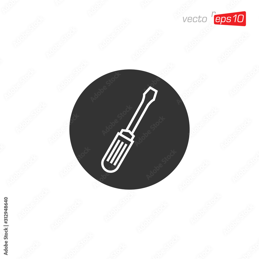 Screwdriver Icon Design Illustration Screwdriver Icon Design Illustration