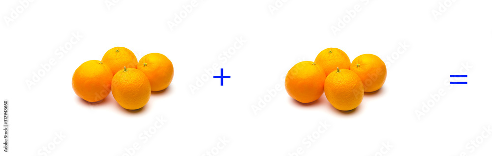 suma simple matemática, suma de naranjas, cálculo matemático sencillo suma simple matemática, suma de naranjas, cálculo matemático sencillo