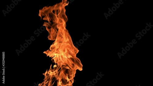 Flames of fire twisting and twirling upwards