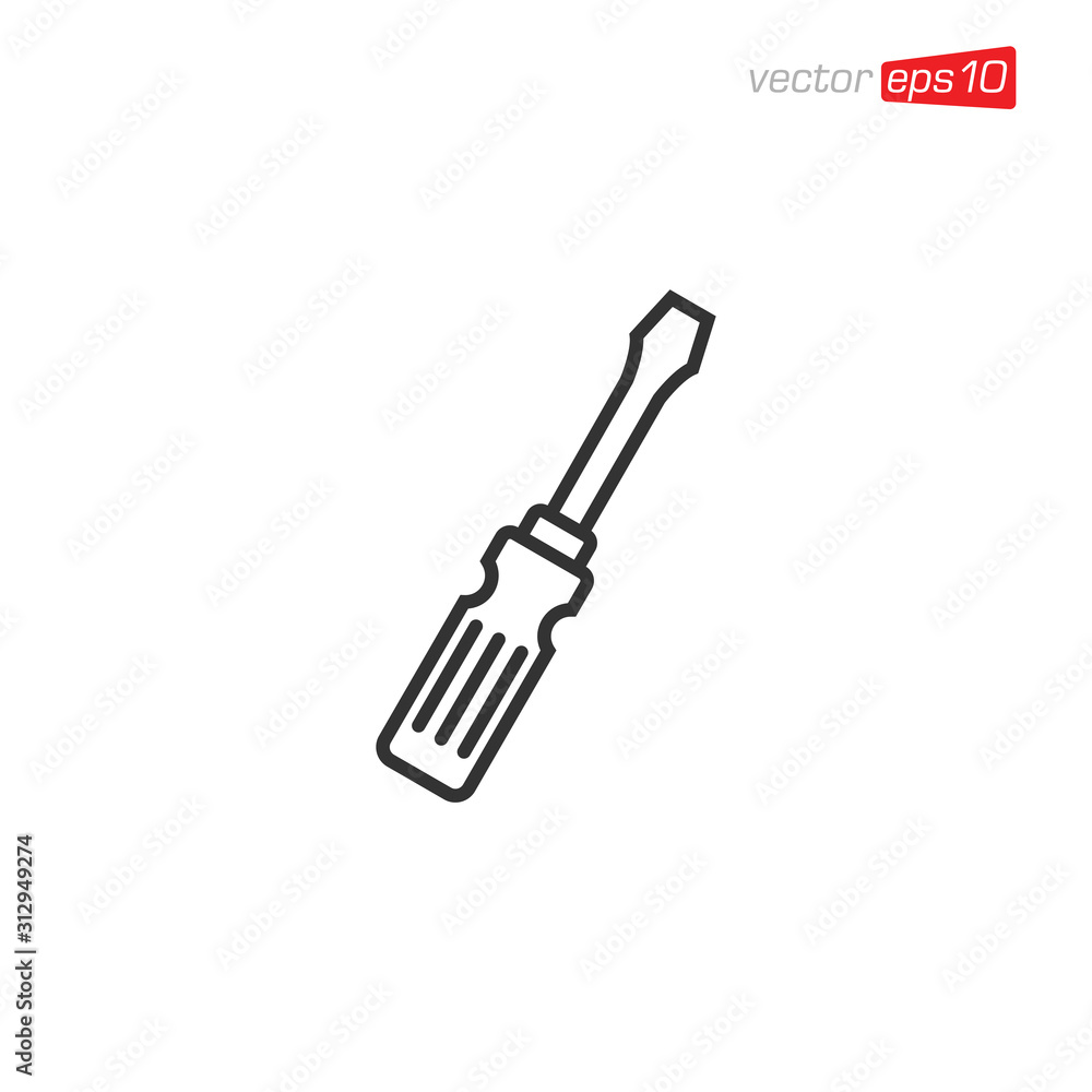 Screwdriver Icon Design Illustration Screwdriver Icon Design Illustration