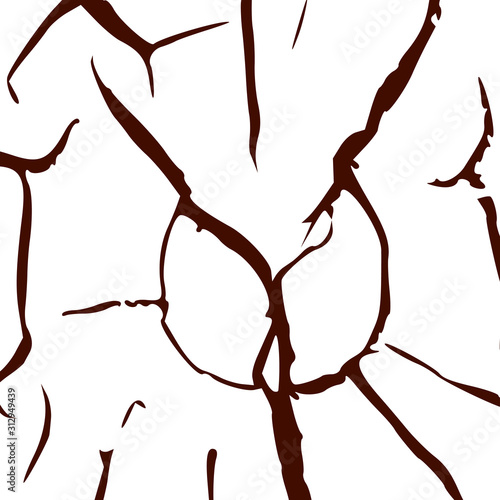 cut tree trunk abstract ske...