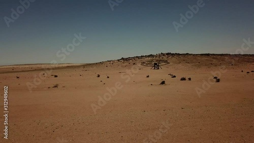 4K aerial drone video of Regimental Badges National Monument, made by soldiers of Second Durban Light Infantry and Transvaal Scottish Regiment during WW1 in German South-West Africa, presently Namibia photo