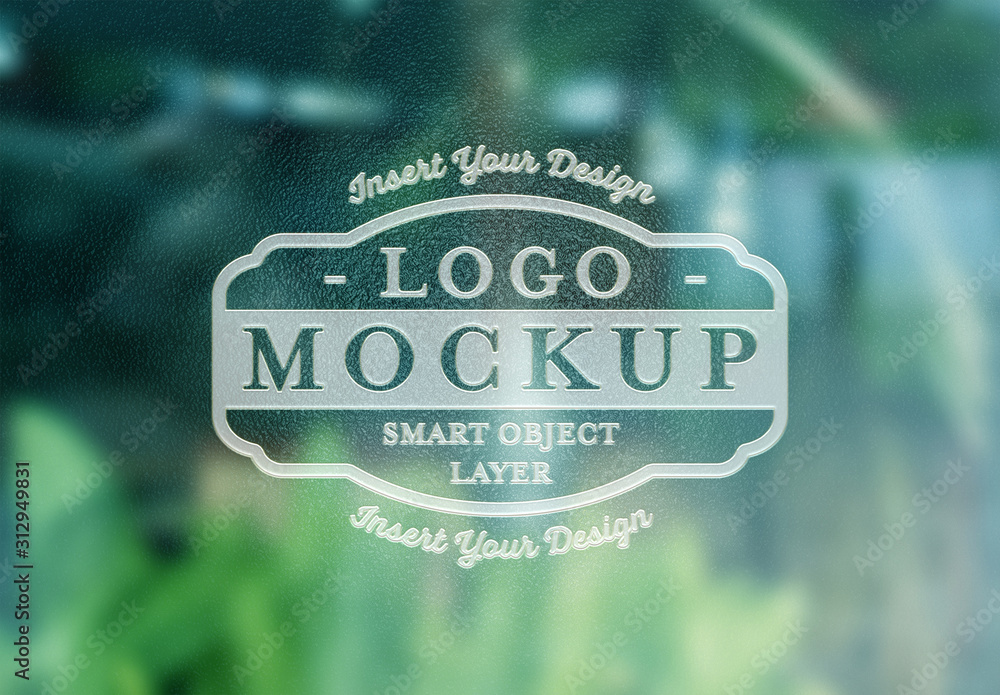 Window Wit Text Sample Textured Window Signage Text Effect Mockup Stock Template | Adobe Stock