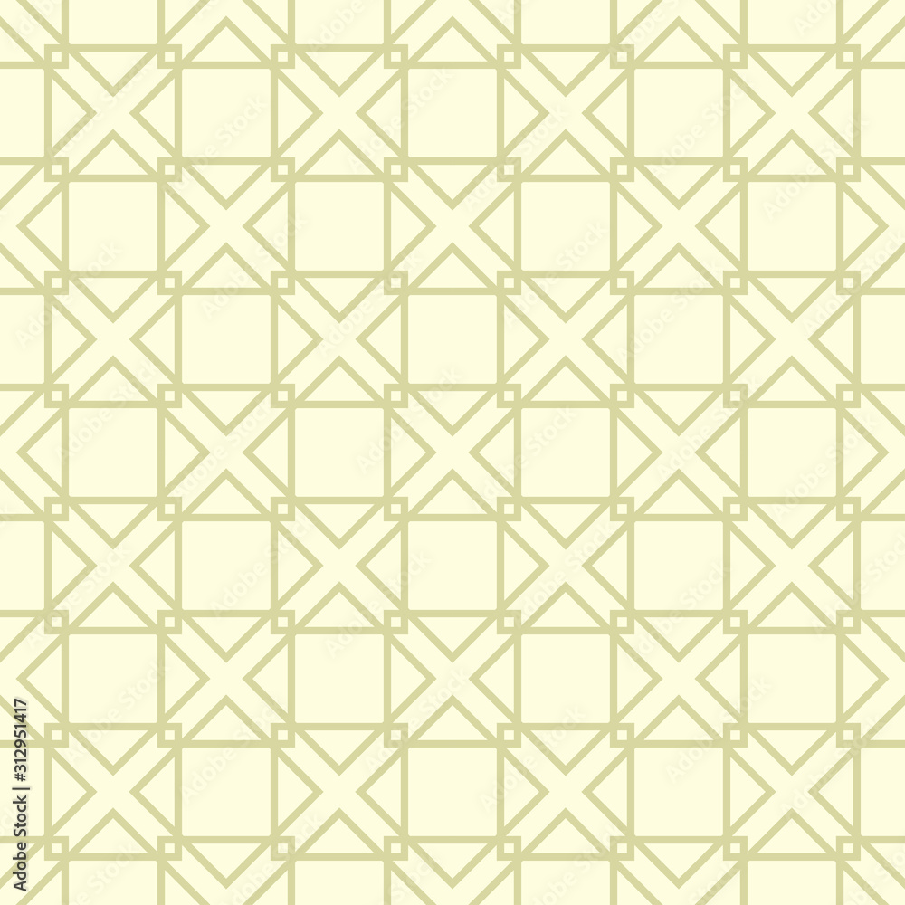 Geometric square print. Olive green seamless background Geometric square print. Olive green seamless background