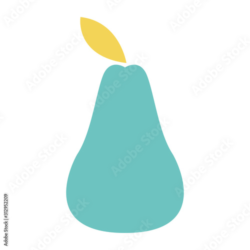 pear fruit icon, colorful design