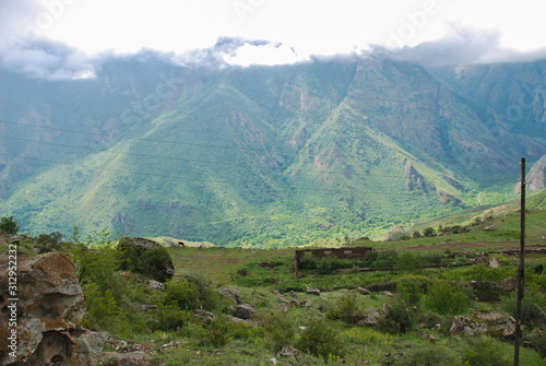 Smbataberd (Armenian meaning Fortress of Smbat Prince of Syunik) is  located upon crest of hill between villages of Artabuynk and Yeghegis in Vayots Dzor in Armenia. Medieval Smbataberd Fortress. photo