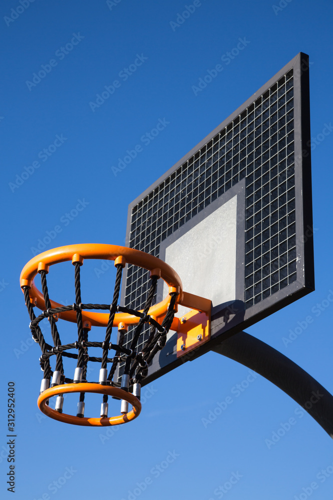 Basketball draussen: Spiel Brett und Korb Basketball draussen: Spiel Brett und Korb