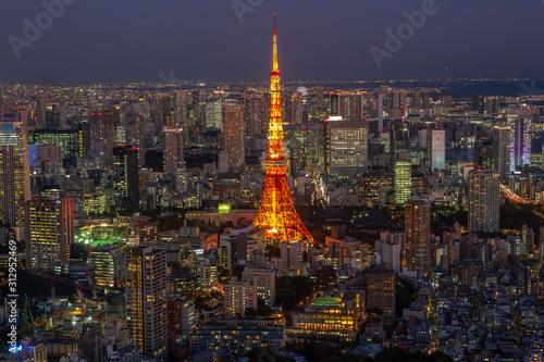 TV tower, Tokyo lights, Japan