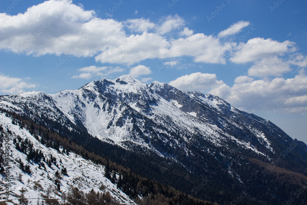 View from the top of Monte Baldo to lake Garda, Italy
