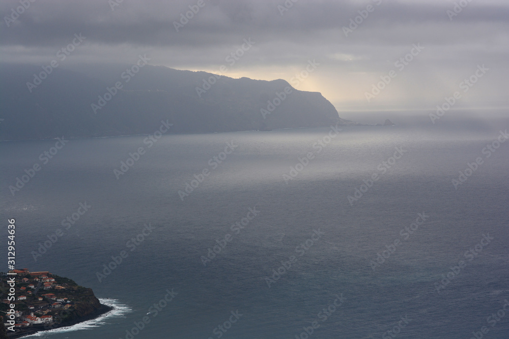 along the wild coast of Madeira, Portugal