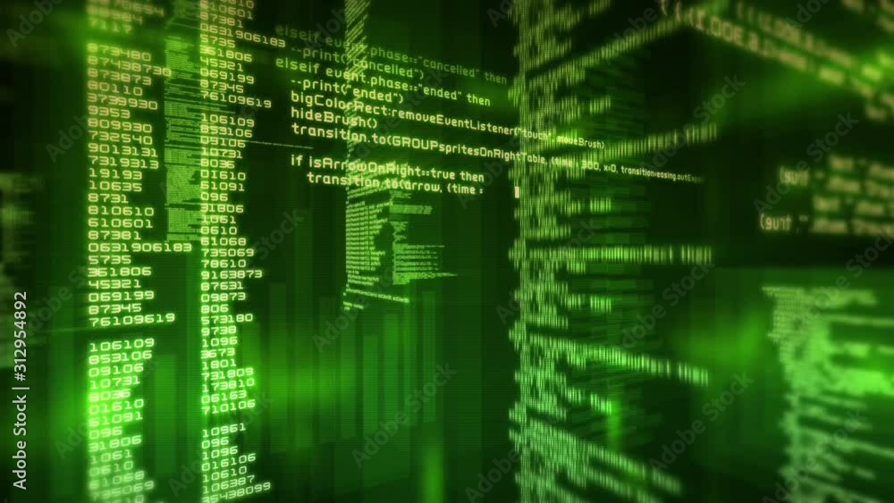 Loopable program code moving on a computer screen. Green. 3 videos in one file. Technology. More options in my portfolio. Loopable program code moving on a computer screen. Green. 3 videos in one file. Technology. More options in my portfolio.
