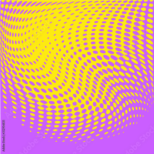 Polka dot pop art halftone pattern