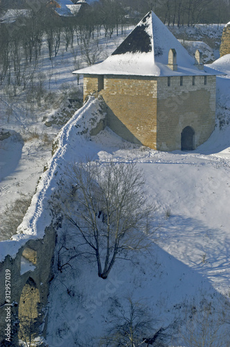 Khotyn - External defensive wall and tower photo