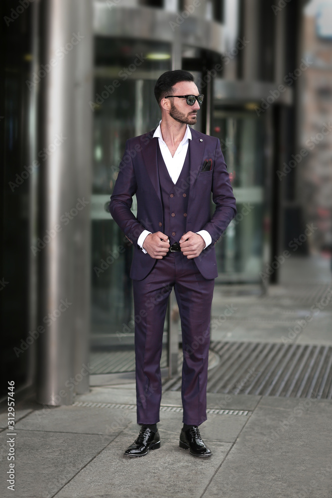 Fototapeta premium Male, model, man, dubai, guy , clothes, suit, wear, businessman, business man, armenia, caucaus, georgian, nice, street, urban, georgia, business, armenia