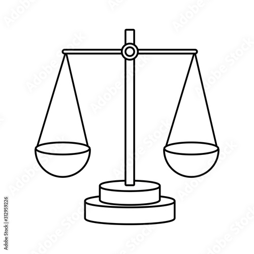 scale icon image, flat design