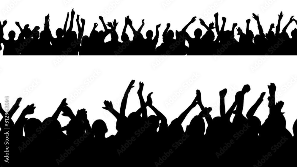 Cheering crowd. 2 in 1. Alpha matte. Crowd clapping and cheering. More options in my portfolio.