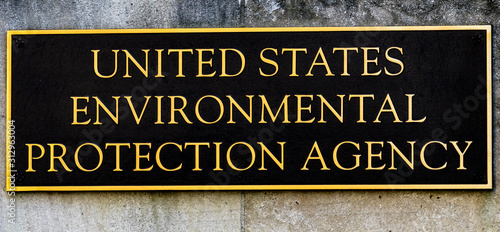 Sign US Environmental Protection Agency EPA Washington DC photo