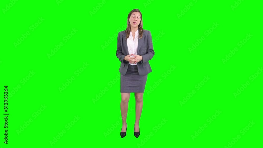 Businesswoman giving a speech or presentation. Journalist. Chroma key. More options in my portfolio. Businesswoman giving a speech or presentation. Journalist. Chroma key. More options in my portfolio.