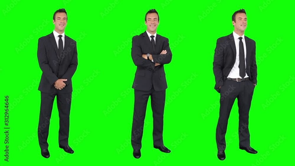 Businessman spinning in green background. Chroma key. 3 in 1. More options in my portfolio. Businessman spinning in green background. Chroma key. 3 in 1. More options in my portfolio.