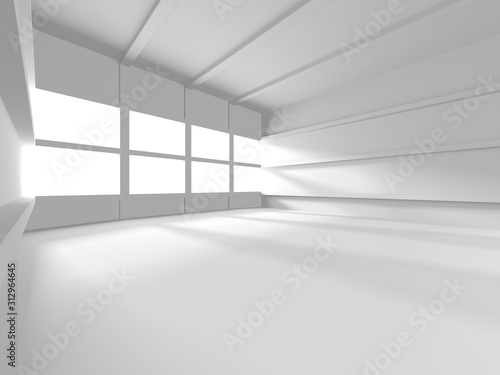 Futuristic White Architecture Design Background