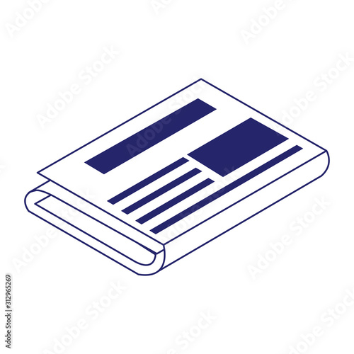 newspaper icon image, flat design